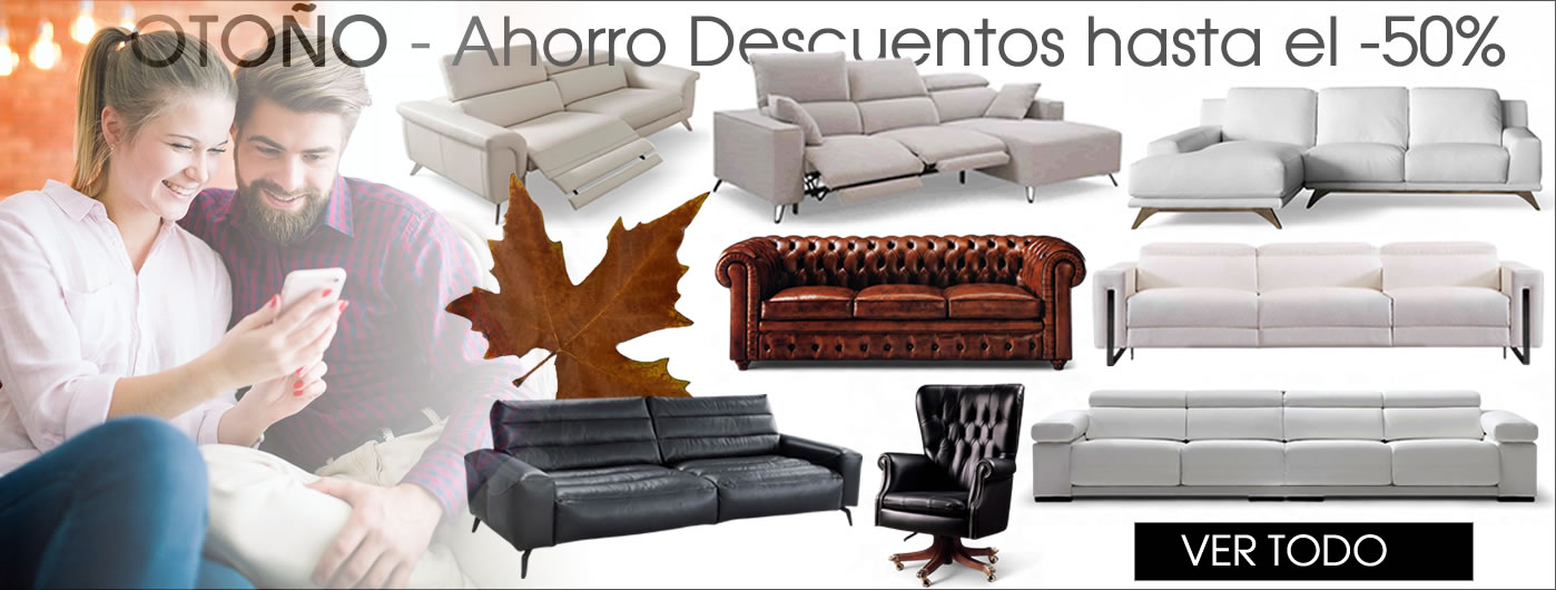 SOFAS CHAISELONGUE PIEL